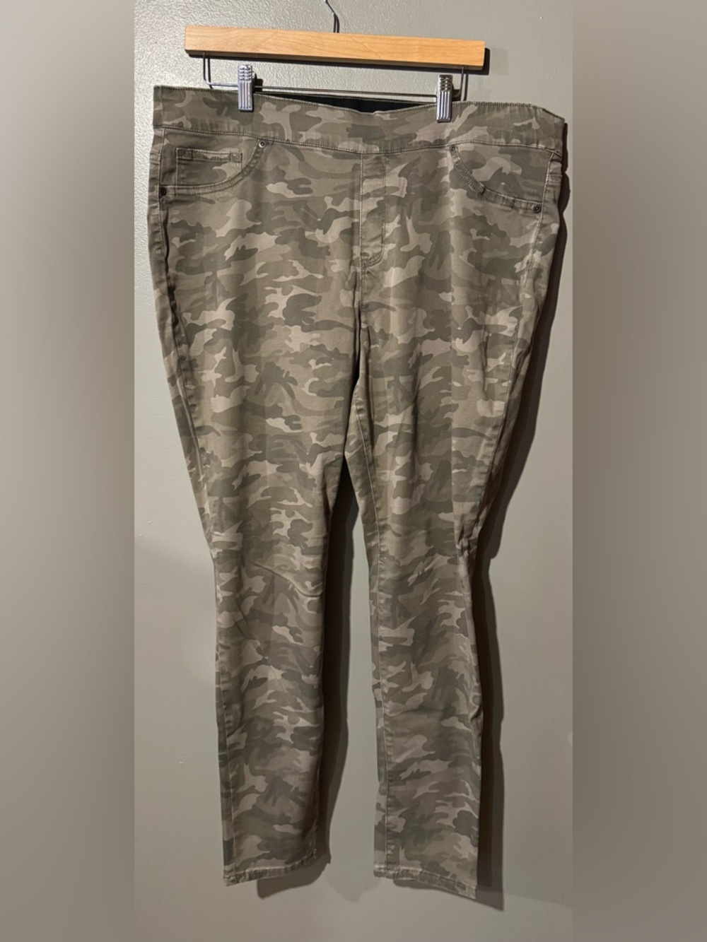 Maurices Olive Green Camo Skinny Pants